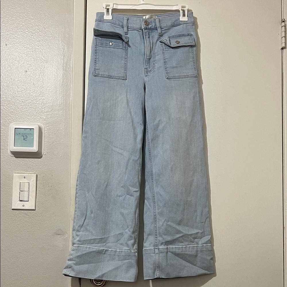 Frame | Wide-Leg Jeans with Patch Flap Pockets